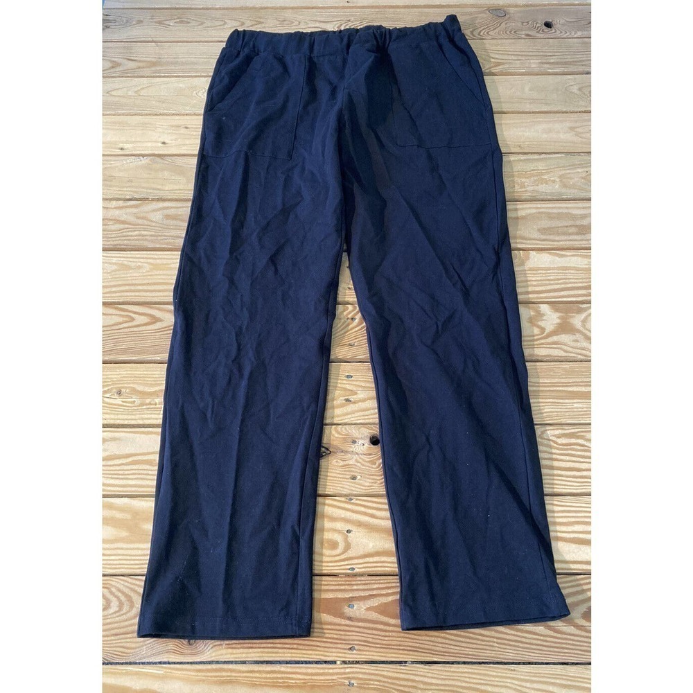 NWT Men with Control Straight Leg Pants Size Large Men’s Black Knit Pull On